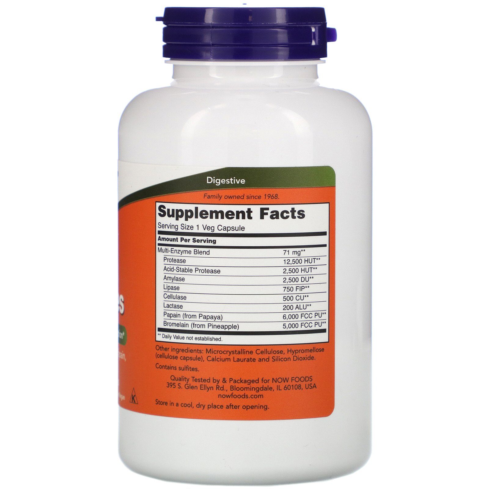 Now Foods, Enzimas Vegetais, 240 Cápsulas Vegetais - Imagem 2