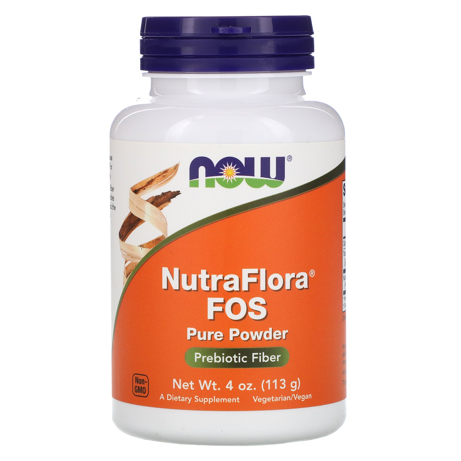 Now Foods, NutraFlora FOS, Pó Puro, 4 oz (113 g)