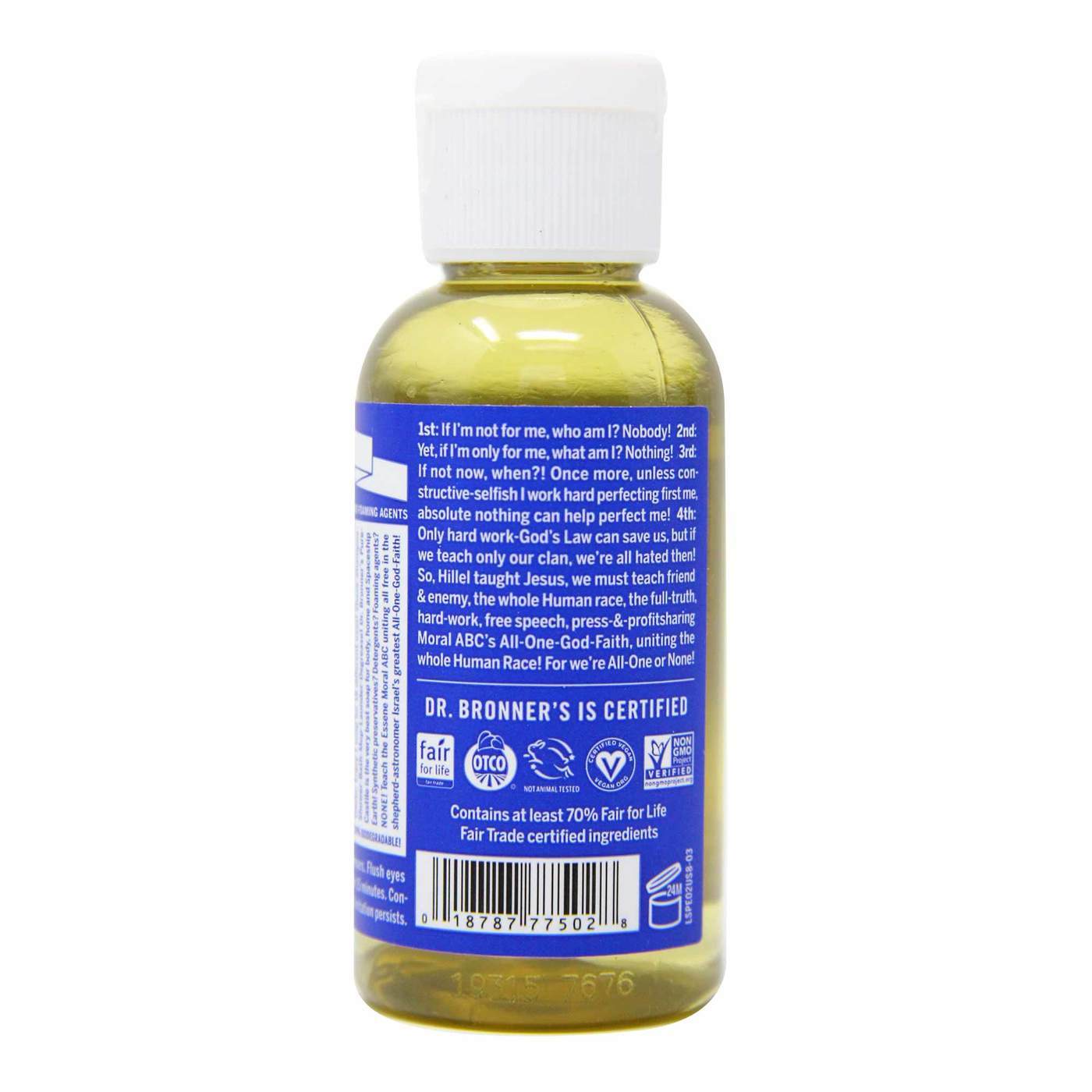 Dr Bronner Hortelã-pimenta Oil Pure Castela Soap Hortelã-pimenta 2 fl oz - Imagem 4