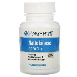 Lake Avenue Nutrition, Natoquinase, Enzima Proteolítica, 2.000 FUs, 30 Cápsulas Vegetais