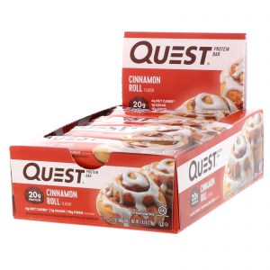 Quest Nutrition, Barra de Proteínas, Bolinho de Canela, 12 Barras, 2,12 oz, (60 g) Cada