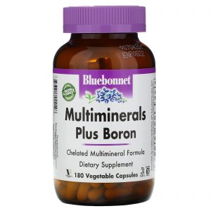 Bluebonnet Nutrition, Multiminerais, com Boro, 180 Vcaps
