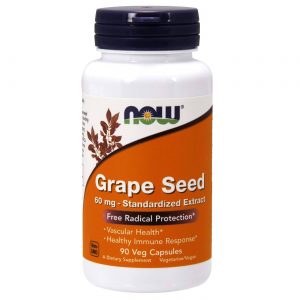Now Foods, Semente de Uva 60 mg com Bioflavonóides - 90 Cápsulas Vegetarianas