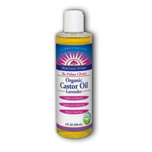 Heritage Products Orgânico Óleo de Rícino, Lavanda - 8 fl oz