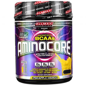 AllMax Nutrition, BCAA Aminocore Instantâneo - Manga e Abacaxi - 16.3 oz