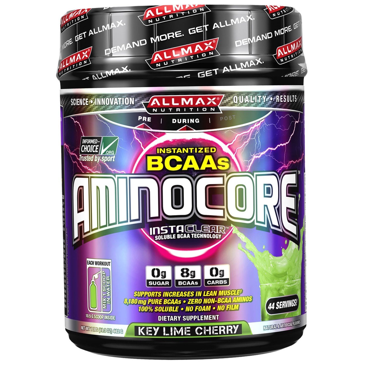 AllMax Nutrition Instantized BCAA Aminocore, Key Lima Cherry - 16.3 oz
