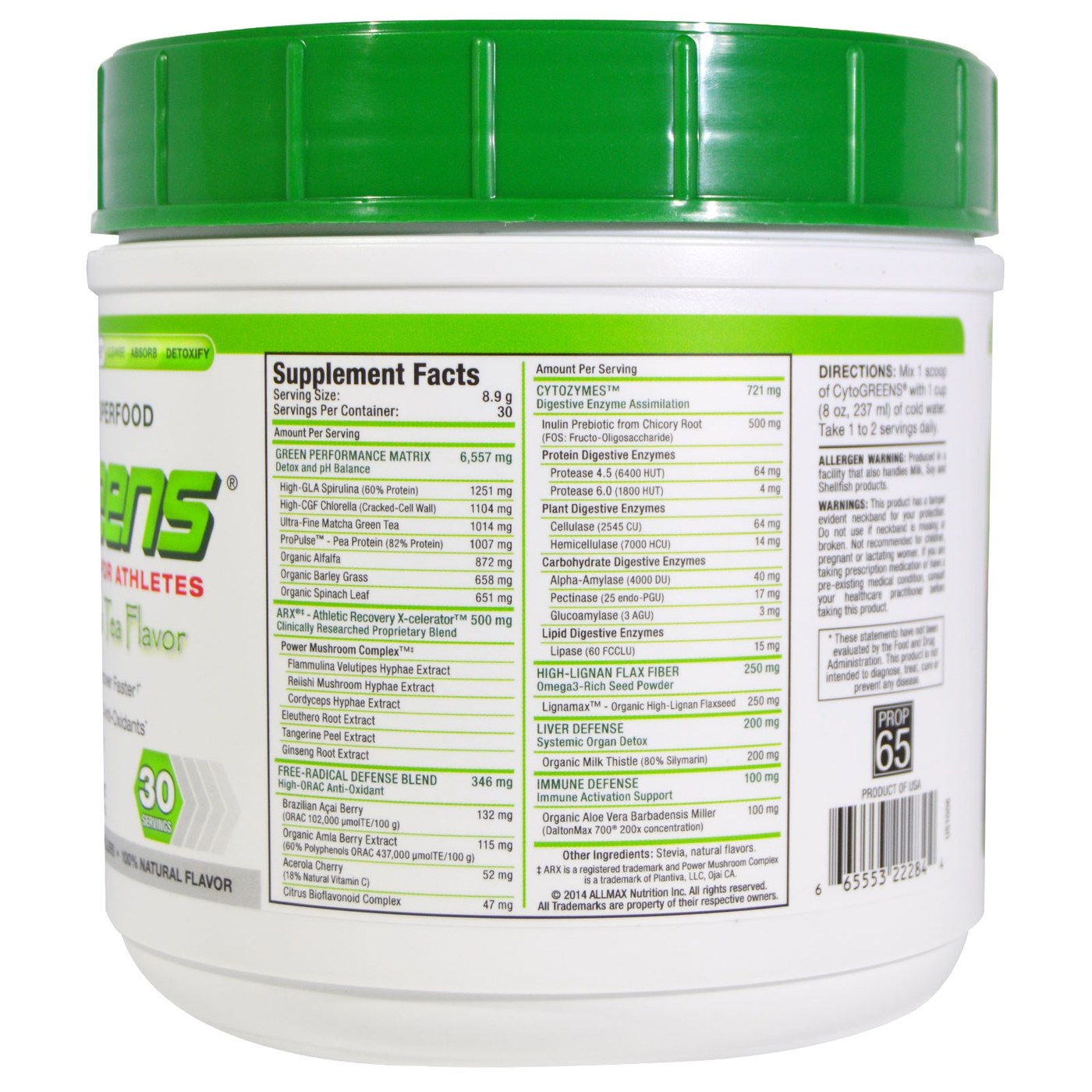 NovaForme CytoGreens, Chá Verde Acai Berry - 9.4 oz - Imagem 2