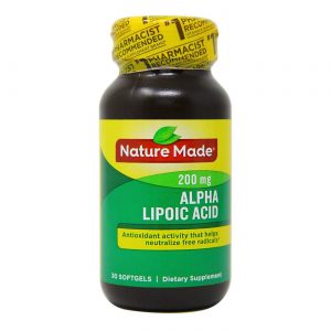 Nature Made, Ácido Alfa Lipóico 200 mg - 30 Cápsulas em Gel