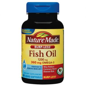 Nature Made, Óleo de Peixe com Menos Arrotos - 60 Cápsulas em Gel