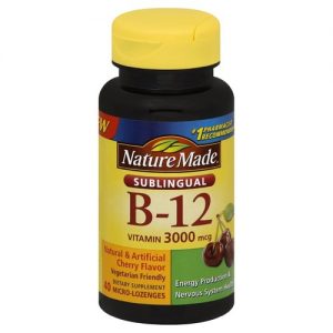 Nature Made, Vitamina B-12 - 3,000 mcg - 40 Pastilhas