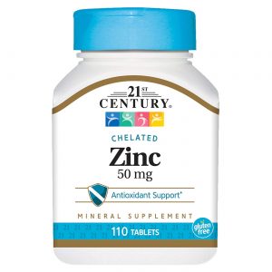 21st Century Zinco Quelatado - 50 mg - 110 comprimidos