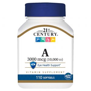21st Century Vitamina A - 3000 mcg - 110 Cápsulas em gel