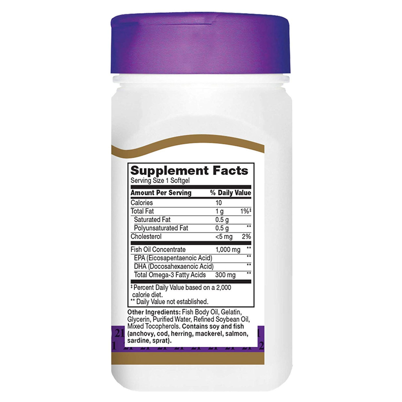 21st Century, Óleo de Peixe - 1,000 mg - 60 Cápsulas em Gel - Imagem 2