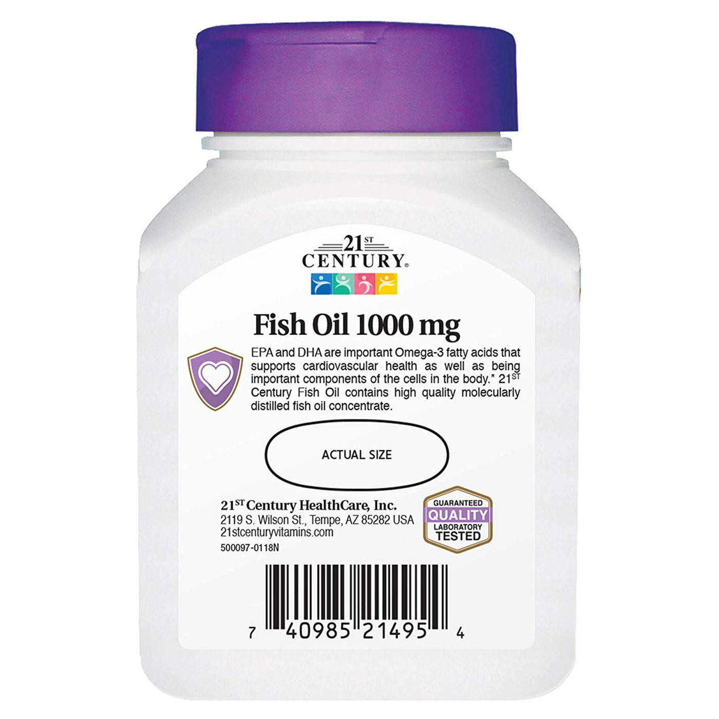21st Century, Óleo de Peixe - 1,000 mg - 60 Cápsulas em Gel - Imagem 3