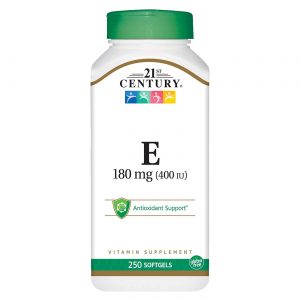 21st Century Vitamina E - 180 mg - 250 cápsulas