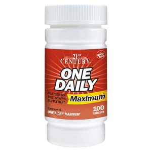 21st Century, One Daily Maximum Multivitaminas e Minerais - 100 Comprimidos
