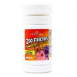 21st Century, Zoo Friends® Multivitamínico Completo - Para crianças - 60 Comprimidos Mastigáveis