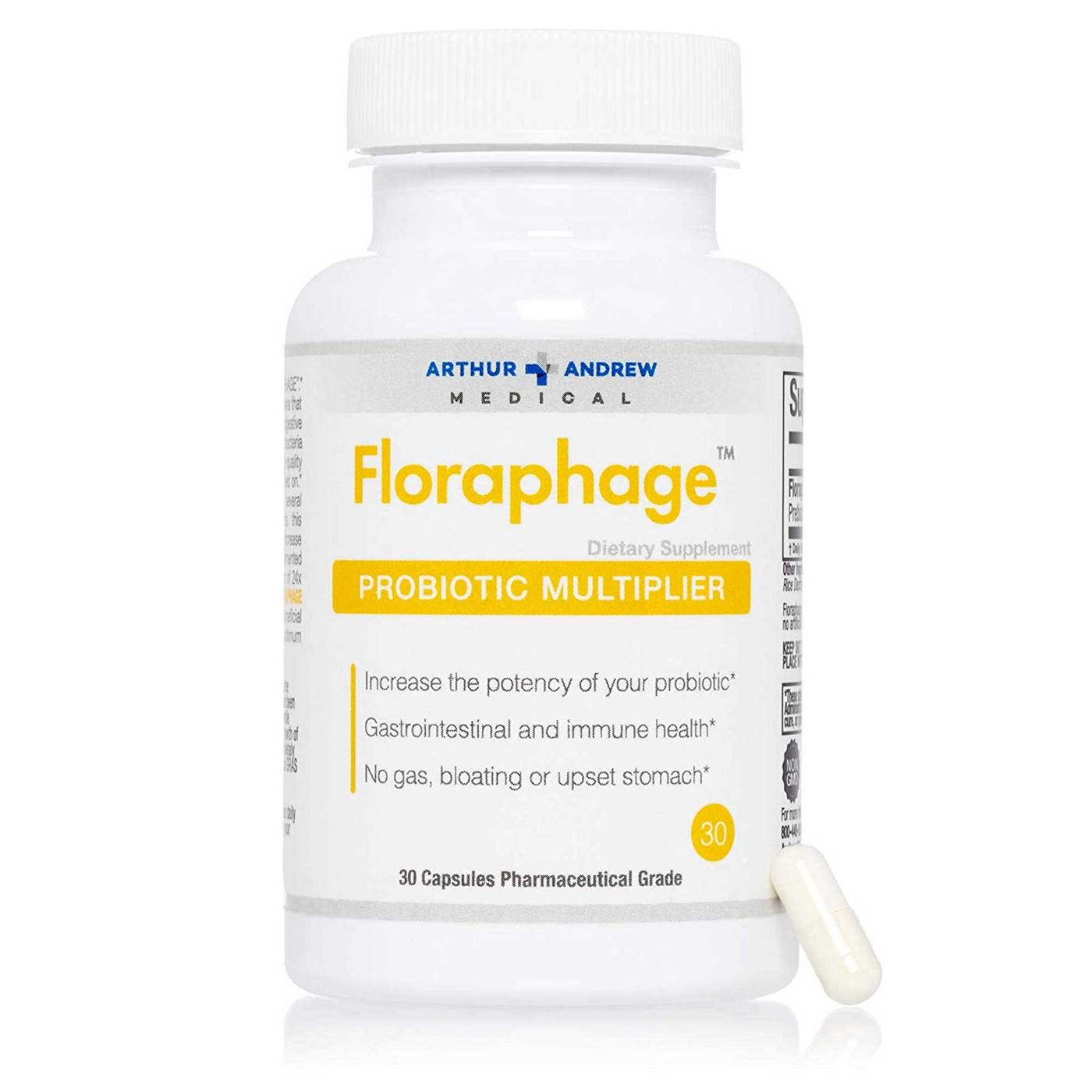 Arthur Andrew Medical, Floraphage™ - Multiplicador Probiótico - 30 Cápsulas