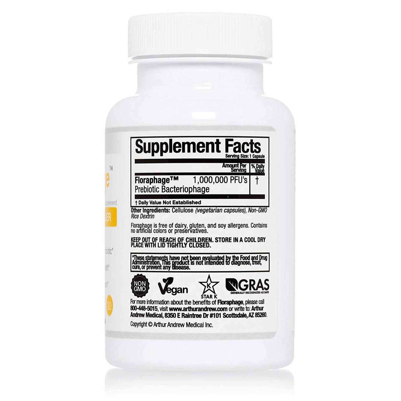 Arthur Andrew Medical, Floraphage™ - Multiplicador Probiótico - 30 Cápsulas - Imagem 2