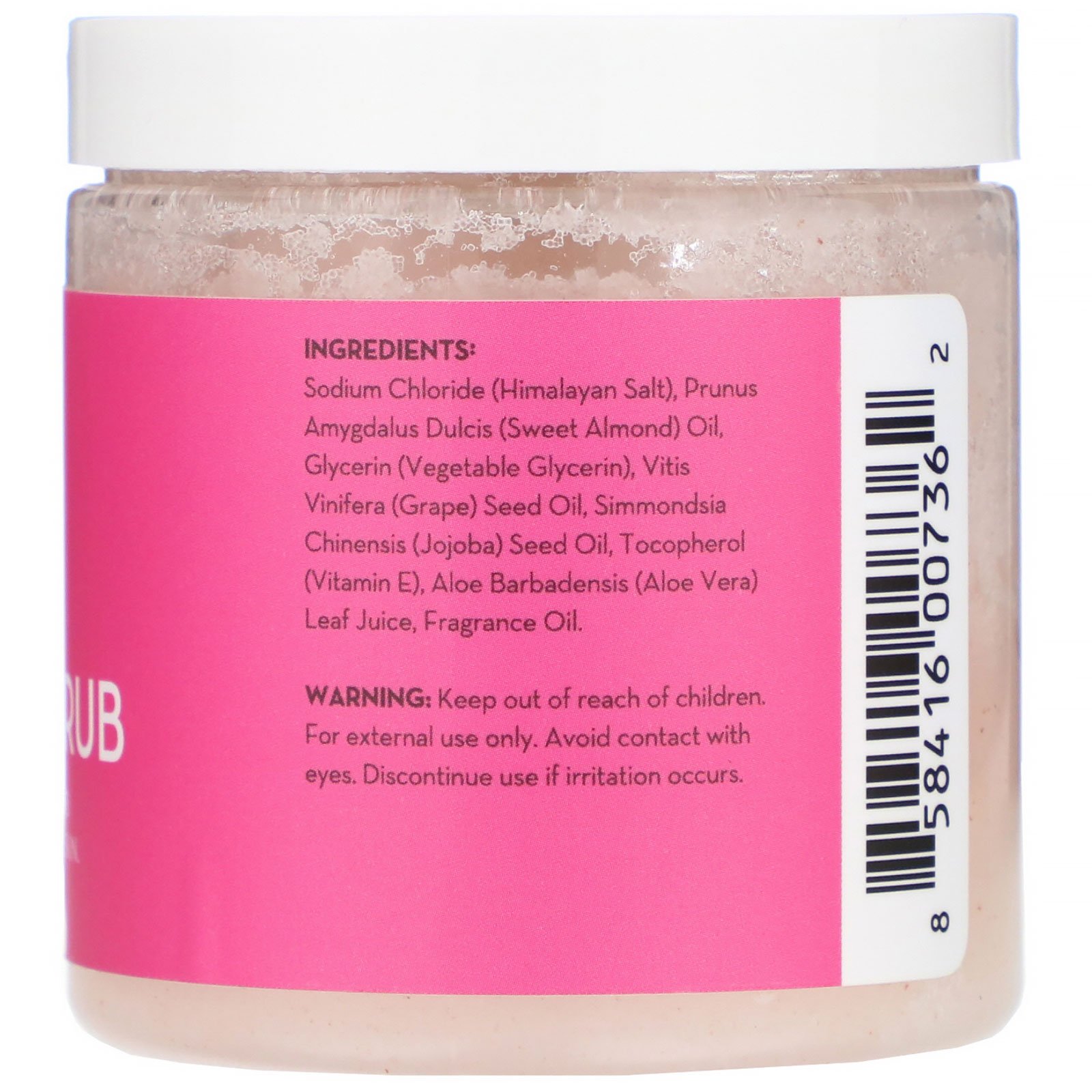 Pure Body Naturals, Esfoliante de Sal Rosa do Himalaia, 12 oz (340 g) - Imagem 2