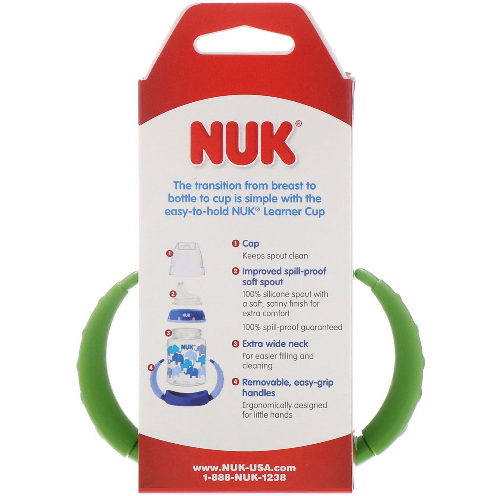 NUK, Learner Cup, 6+ Months, Dinosaur, 1 Cup, 5 oz (150 ml) - Imagem 3