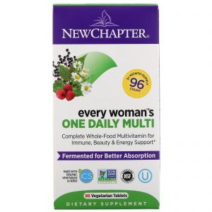 New Chapter, Multivitamínico Diário Para Todas as Mulheres, 96 Comprimidos Vegetarianos
