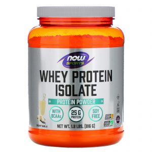 Now Foods, Sports, Proteína Isolada de Soro de Leite, em pó, Baunilha Natural, 1,8 lbs (816 g)