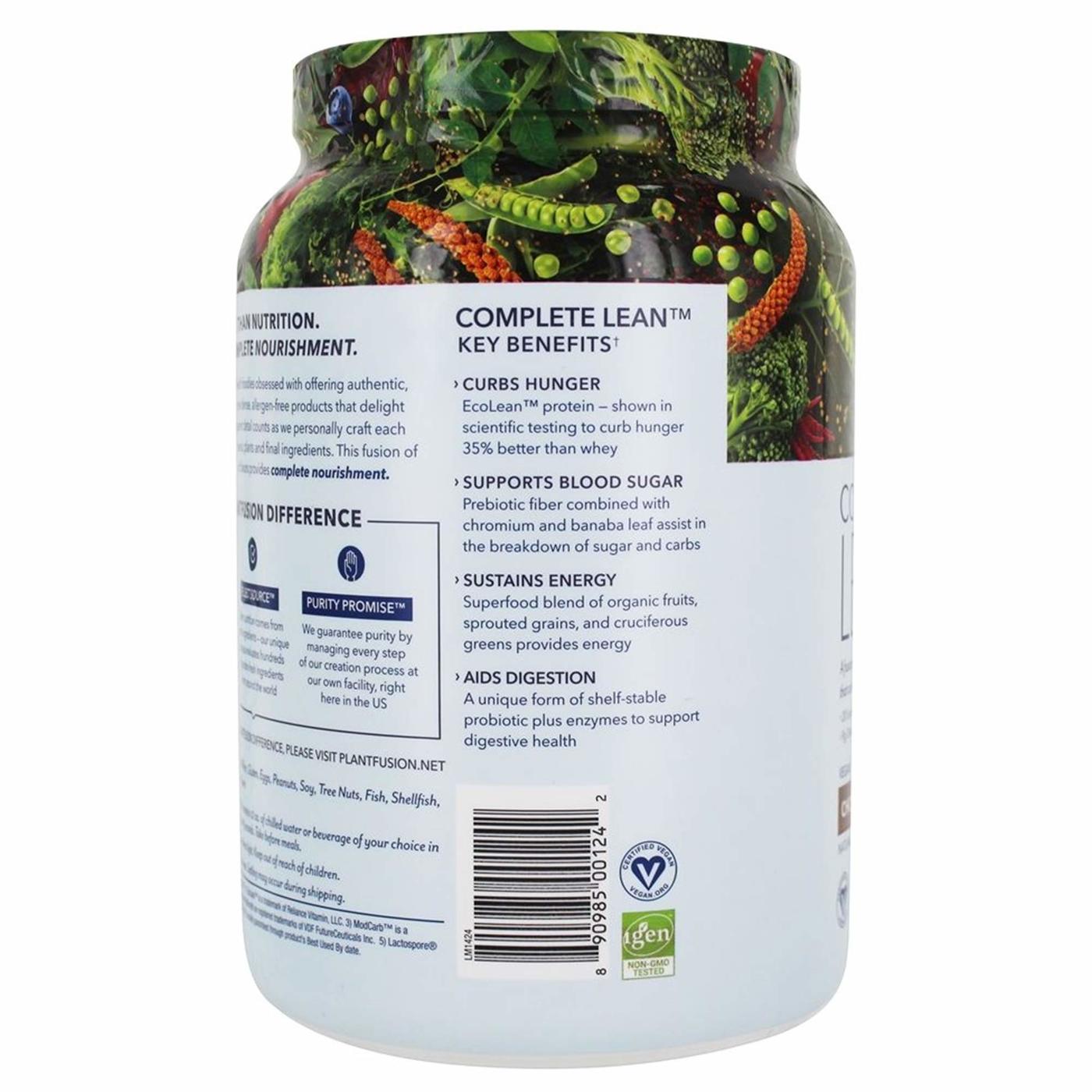 PlantFusion Proteína Completa da Planta Magra - Chocolate Brownie - 1,85 lb (840 g) - Imagem 4