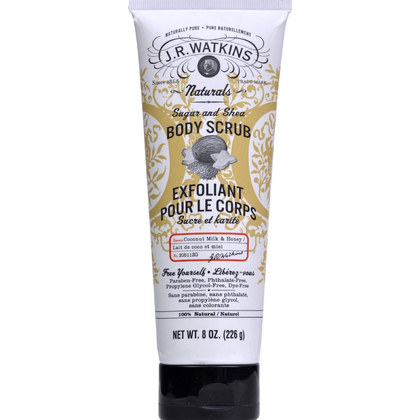 J R Watkins Bdy Scrub Sgr & karité Cocont 8 onças