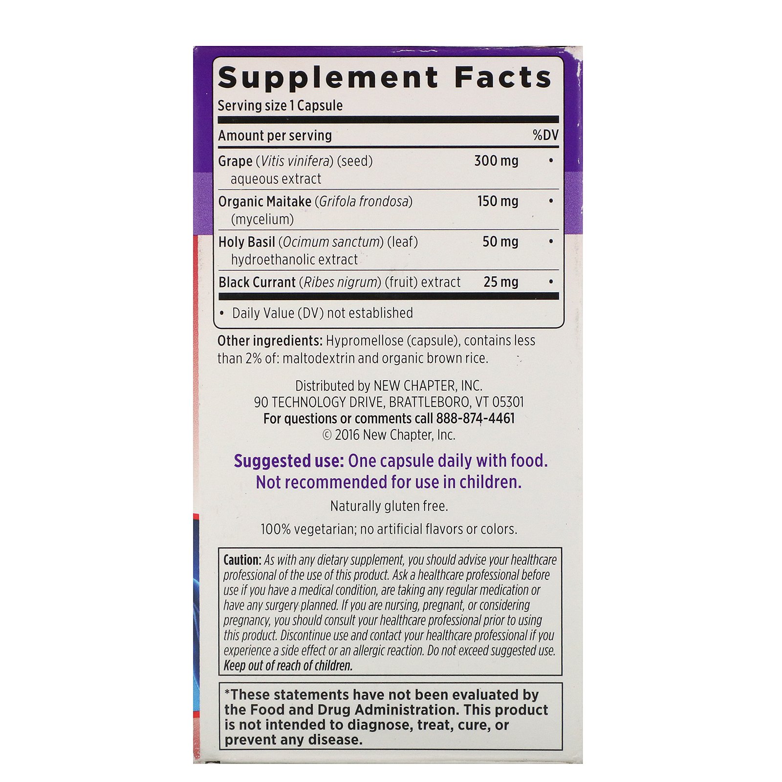New Chapter, Blood Pressure, Take Care, 30 Vegetarian Capsules - Imagem 2