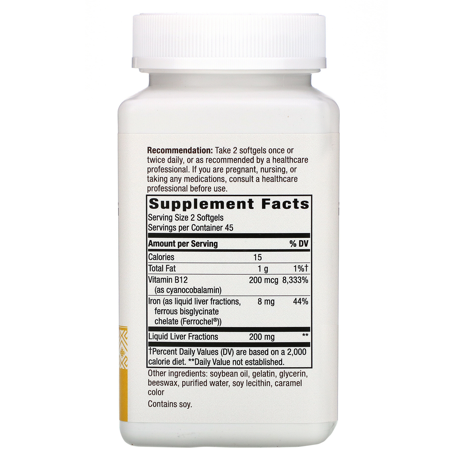 Nature's Way, Energizing Iron, 90 Softgels - Imagem 2