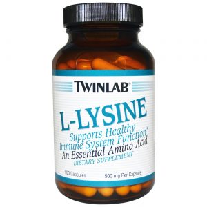 L-Lisina 500 mg Twinlab 100 Cápsulas