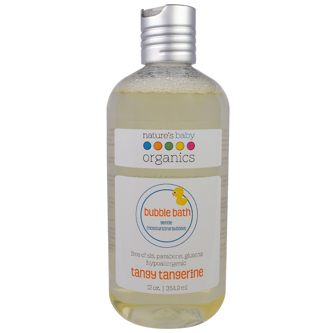Nature's Bebê Orgânicos Bubble Bath Tangy Tangerine 12 fl oz