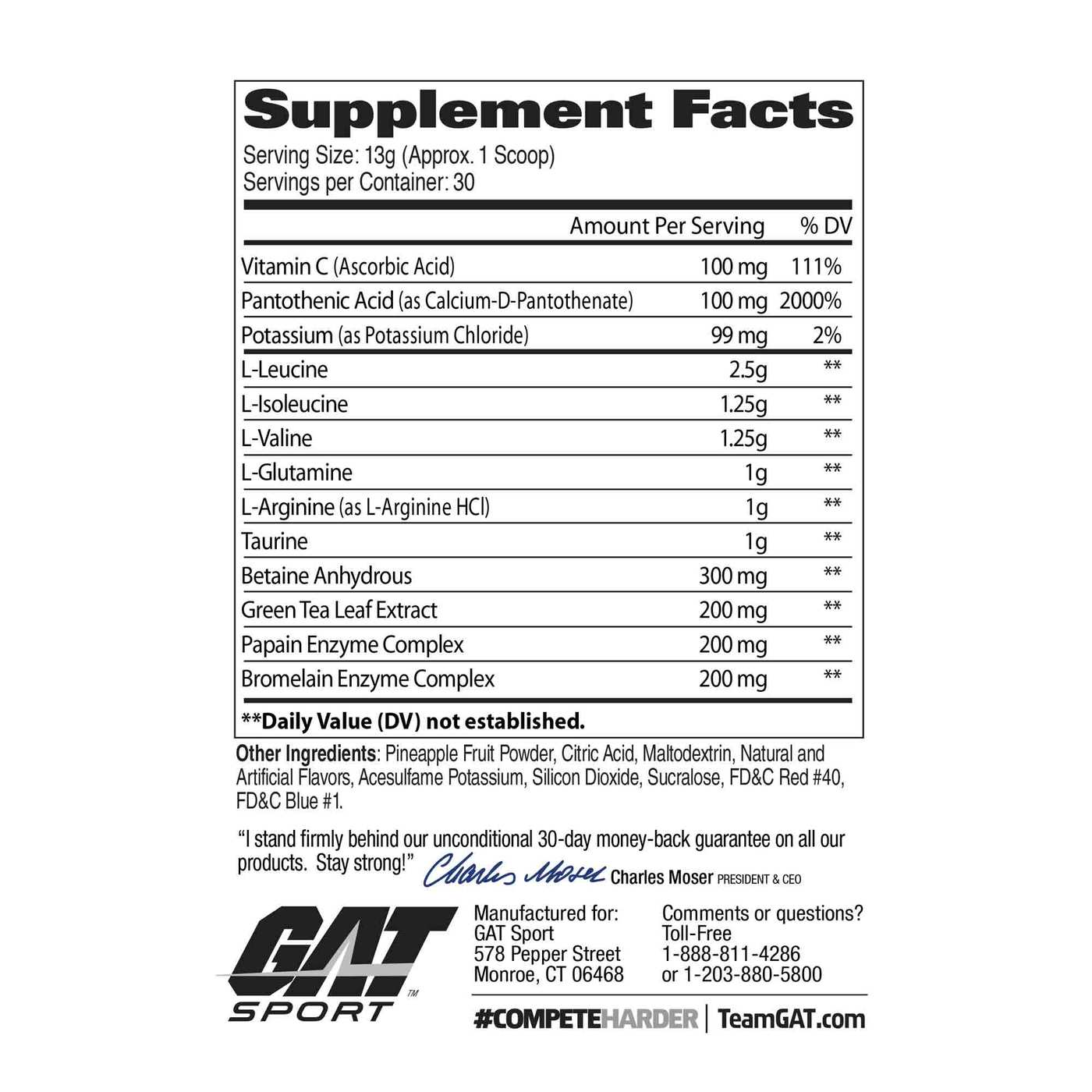GAT Amino GT, Kiwi de morango - 30 servings - Imagem 3