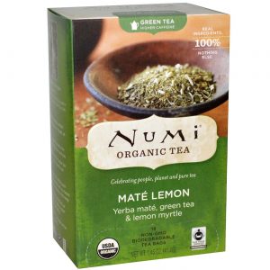 Numi Teas, Chá Erva Mate e Limão - 18 sacos de Chá