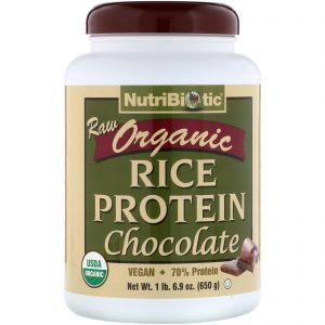 NutriBiotic, Proteína de Arroz Crua Orgânica, Chocolate, 650 g