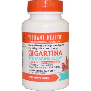 Vibrant Health, Gigartina, Vermelho algas marinhas, versão 2.0, 120 Cápsulas Vegetais