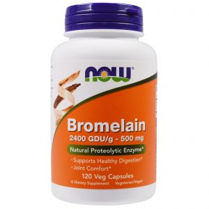 Now Foods, Bromelina, 500 mg, 120 Cápsulas Vegetais