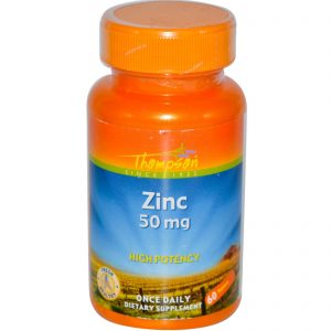 Thompson, Zinc, 50 mg, 60 Comprimidos