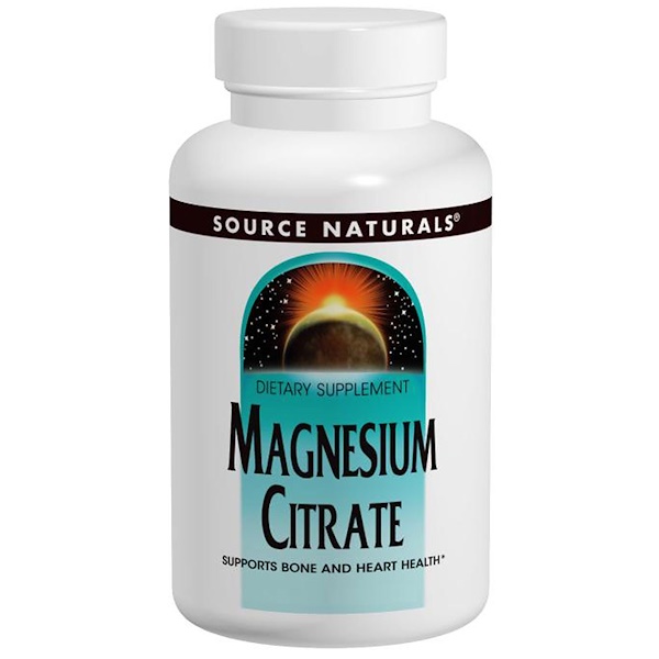 Source Naturals, Citrato de Magnésio, 133 mg, 180 Cápsulas
