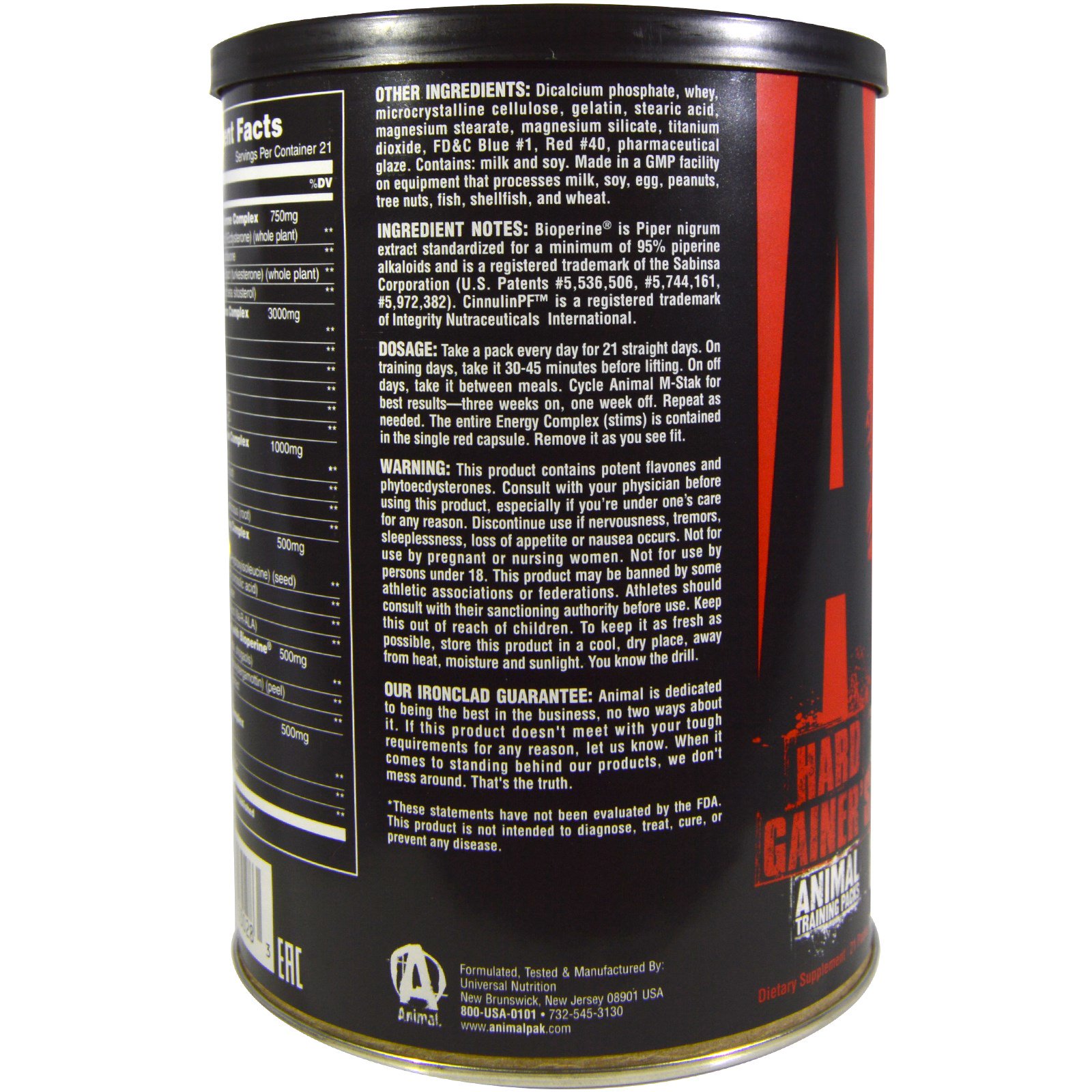 Universal Nutrition, Preparo Anabólico Não-Hormonal,, 21 Pacotes - Imagem 3