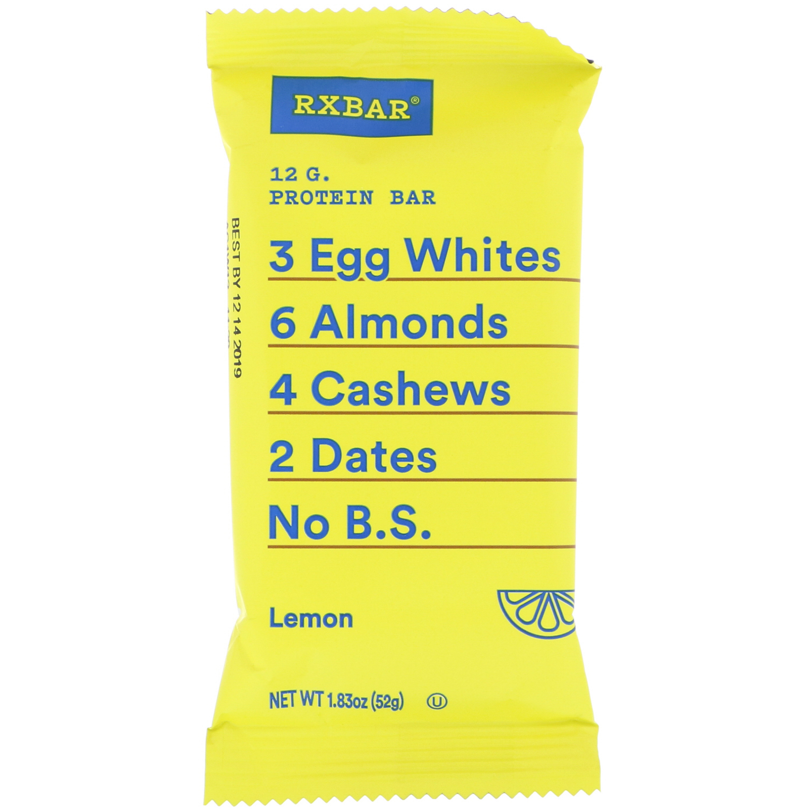 RXBAR, Barra de Proteína, Limão, 12 Barras, 1,83 oz (52 g) Cada - Imagem 4
