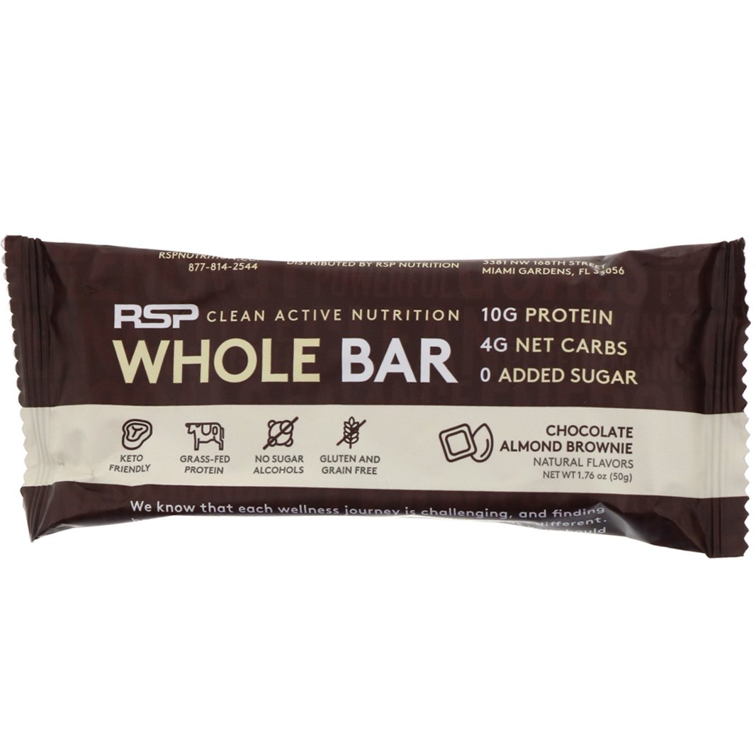 RSP Nutrition, Barra Inteira, Brownie de Chocolate e Amêndoas, 12 Barras, 1,76 oz (50 g) Cada - Imagem 4