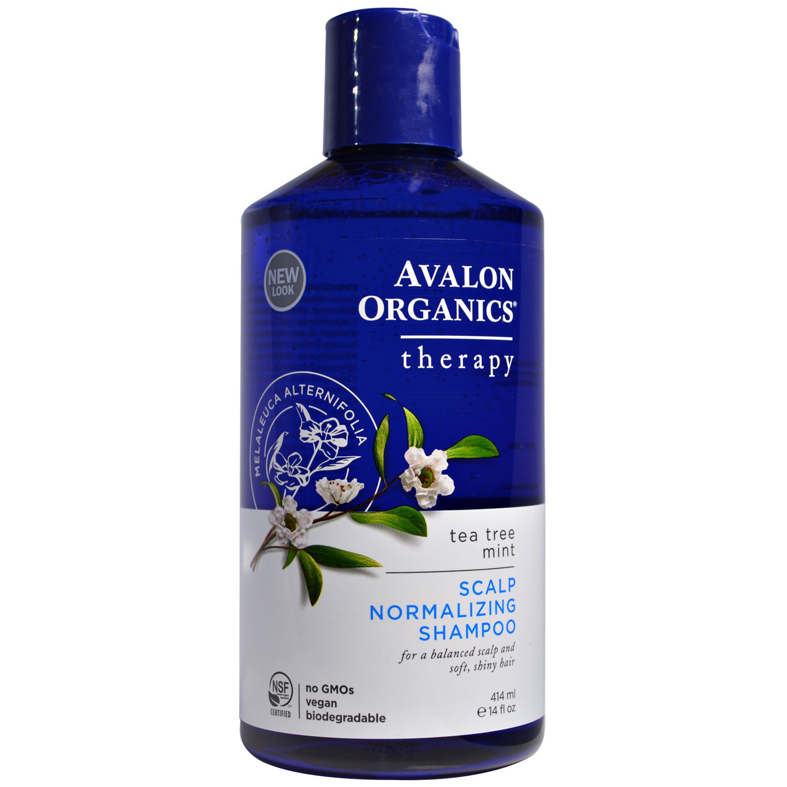 Avalon Organics, Shampoo Normalizador do Couro Cabeludo, Terapia com Hortelã, 414 ml (14 fl oz)