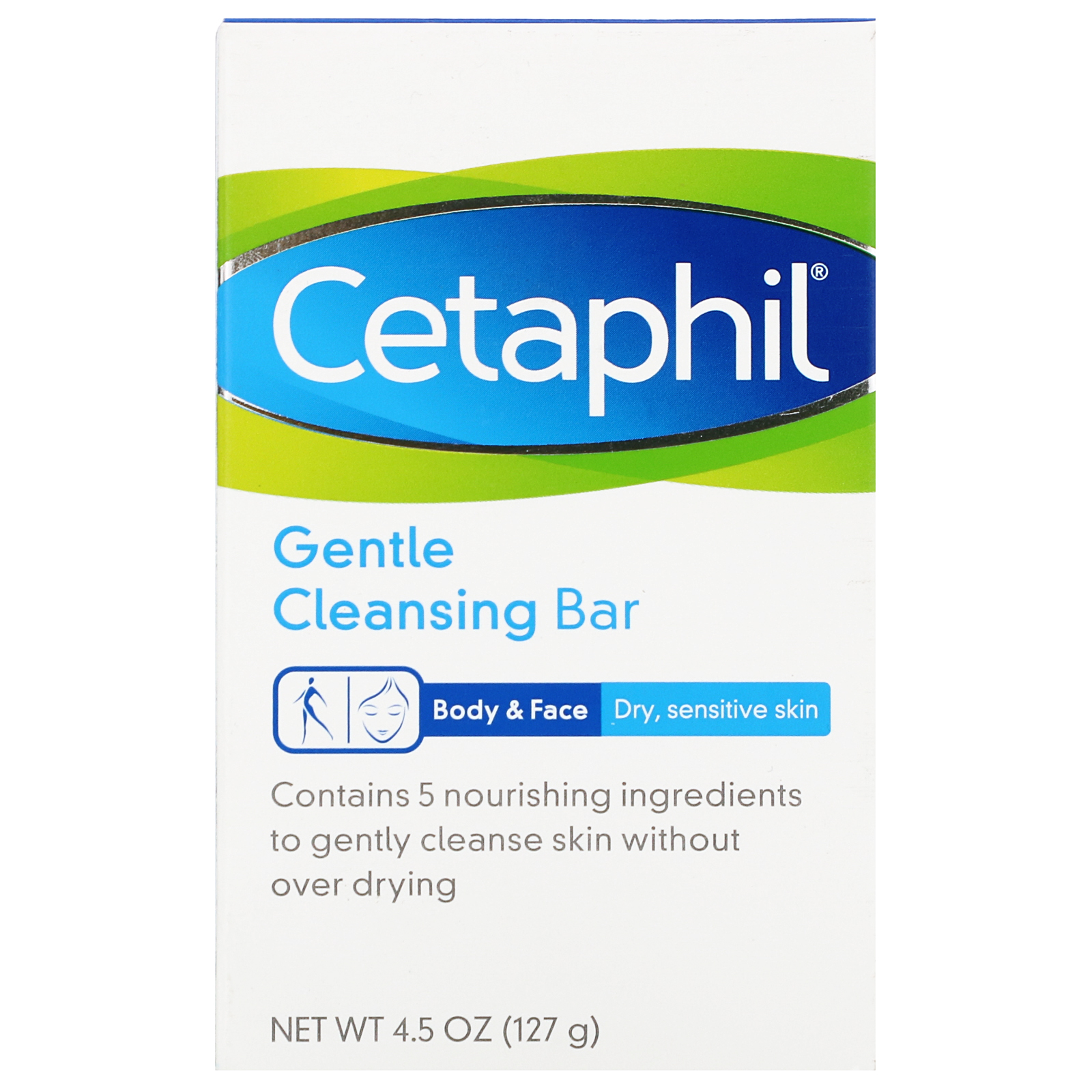 Cetaphil, Barra de Limpeza Suave, 127 g (4,5 oz)