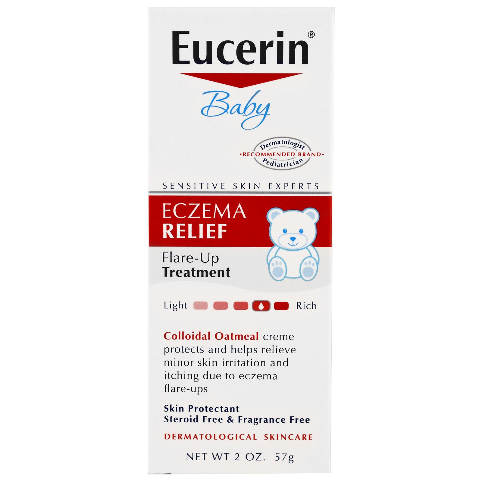 Eucerin, Para Bebês, Alívio para Eczema, Tratamento de Erupções, Sem Fragrância, 2 oz (57 g) - Imagem 2