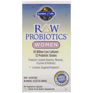 Garden of Life, RAW Probiotics, Mulheres, 90 Cápsulas Vegetais