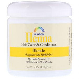 Rainbow Research, Henna, Tintura de cabelo e condicionador, loiro, 4 oz (113 g)