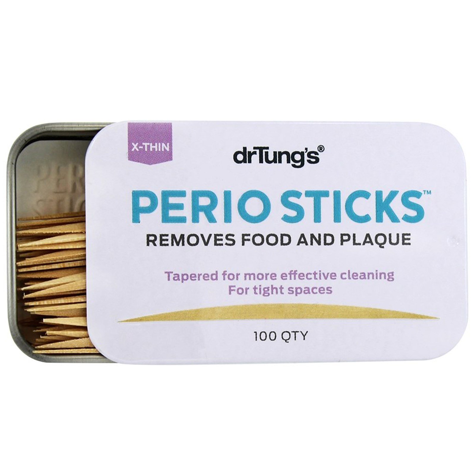 Dr. Tung's, Perio Sticks, extra finos, 100 palitos