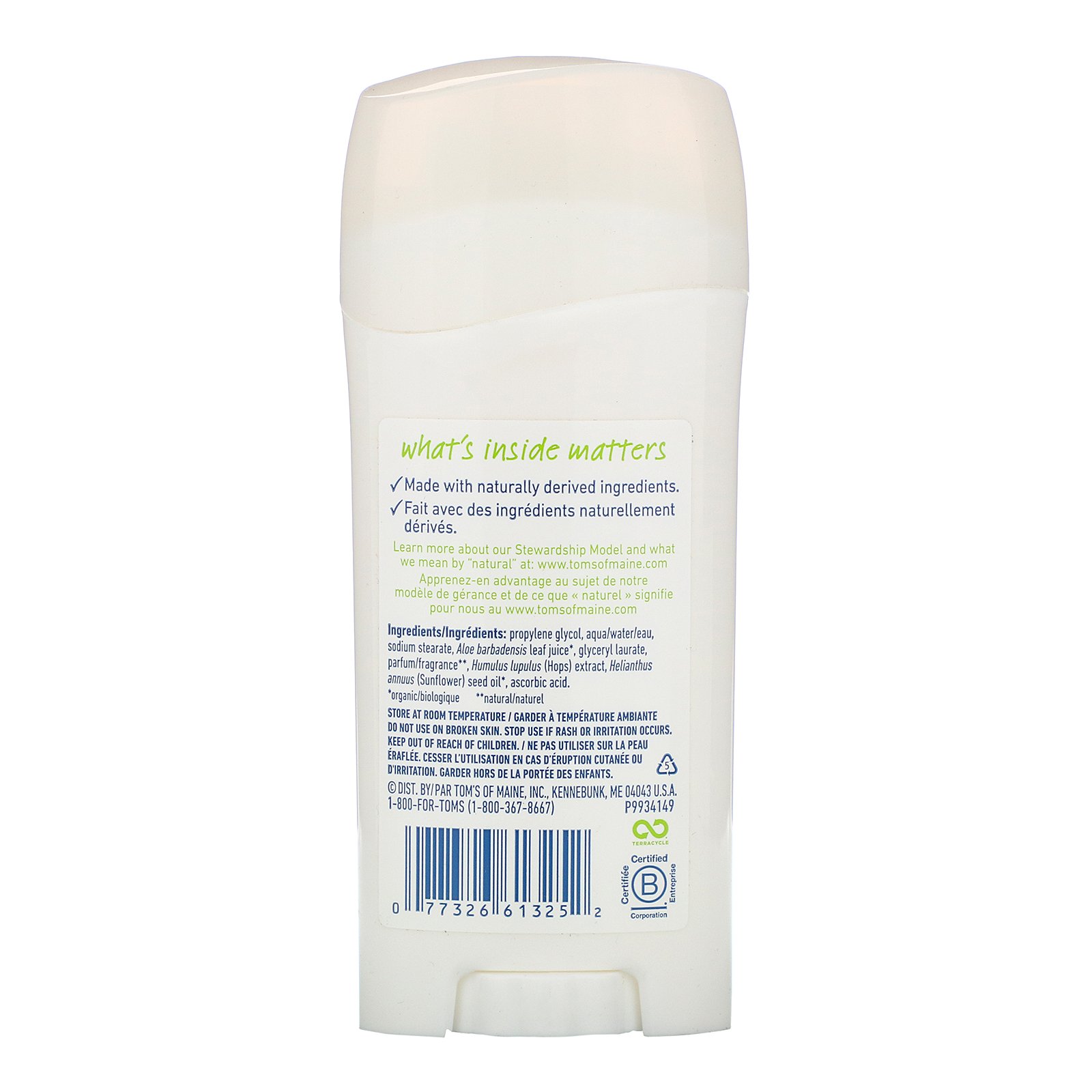 Tom's of Maine, Natural Long Lasting Deodorant, Refreshing Lemongrass, 2.25 oz (64 g) - Imagem 2